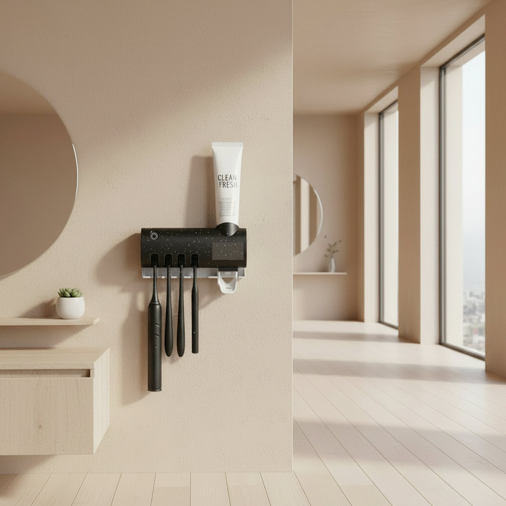 UV Toothbrush Sterilizer & Sanitizer Holder with Smart Sensor